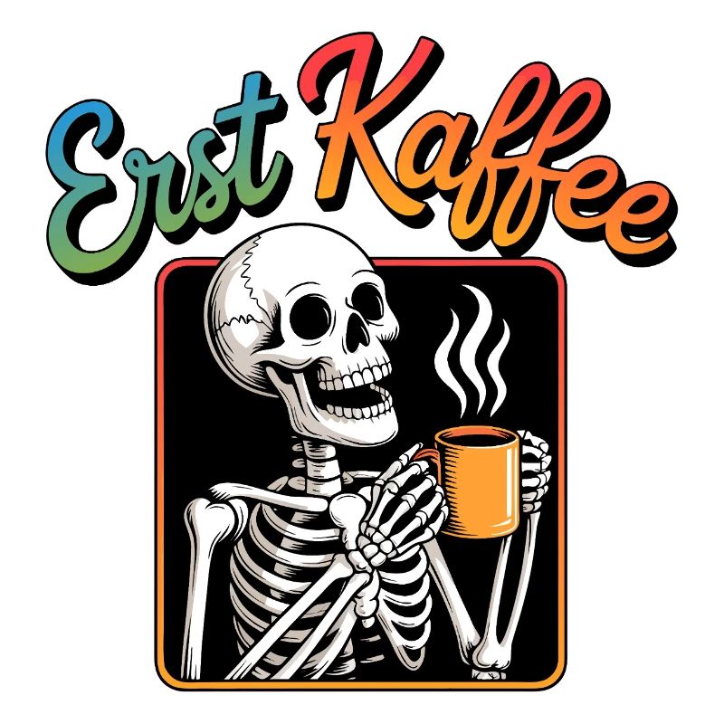 Erst Kaffee Skelett