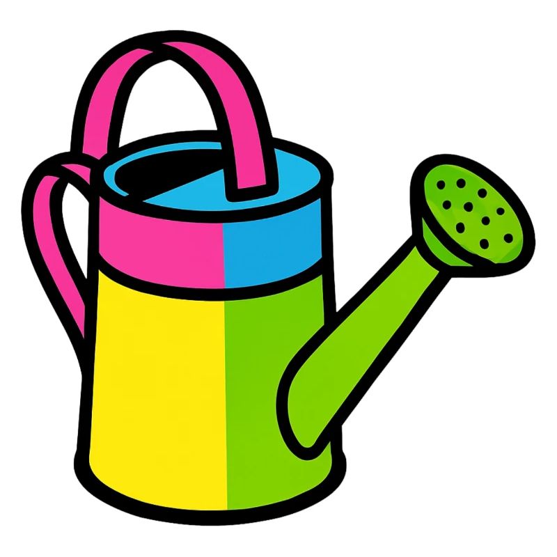 Gießkanne Pop-Art-farbenes Gartenwerkzeug