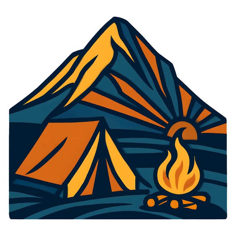 Bergzelt Lagerfeuer Abend