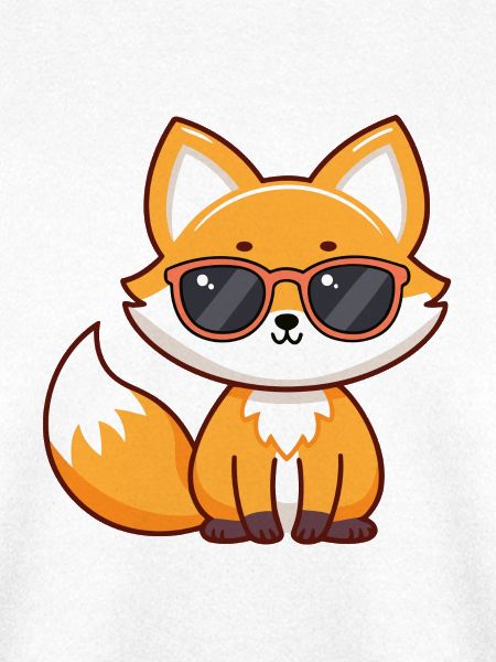 Kawaii-Fuchs mit Sonnenbrille