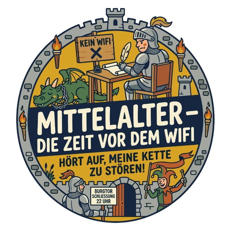 Mittelalter kein WLAN lustiger Spruch