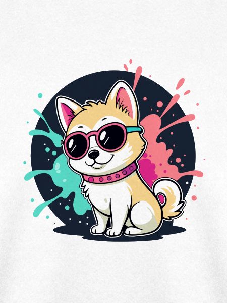 Kawaii Welpen-Sonne und Brille