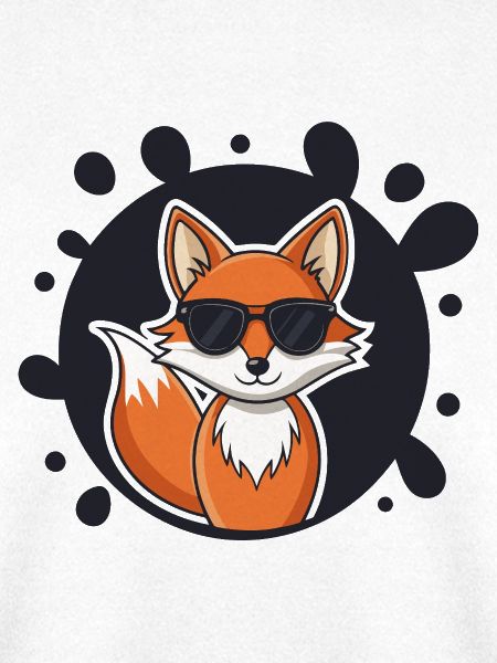 Schicke Fuchs-Sonnenbrille auf Schwarz