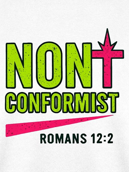 Christliche Popkunst Römer 12:2 Neon-Design