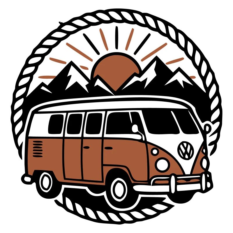 Kultiger Retro Vanlife Camper Bus