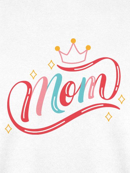 Kronen-Mama-Regenbogenschrift