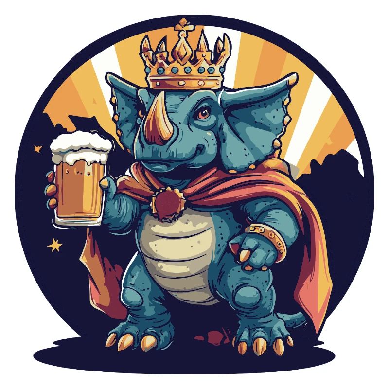 Dinosaurier triceratops Bier Lustig