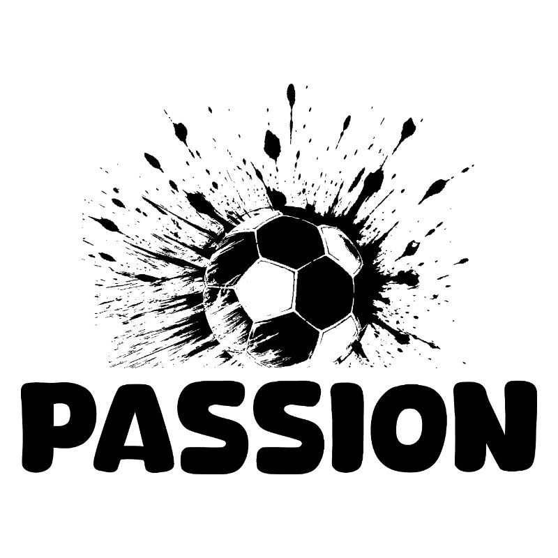 Explosiver Fußball in Schwarz-Weiß