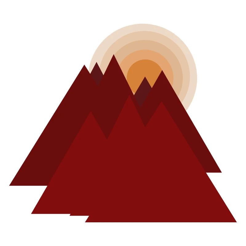 Rote Berge bei Sonnenaufgang