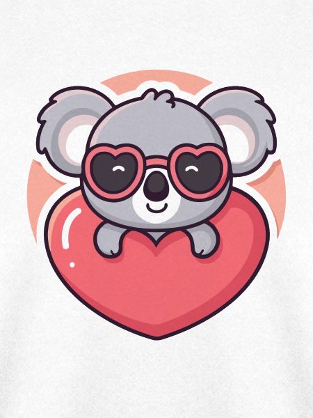 Koalaherz und rosa Brille