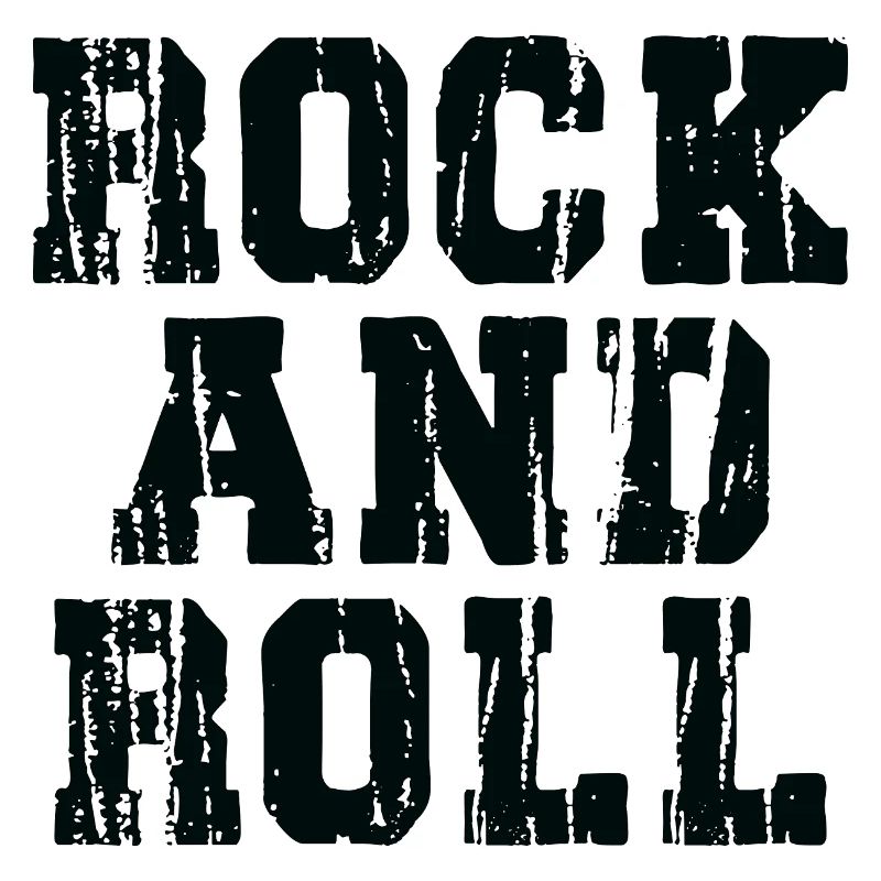 Rock and Roll Typographie Audacieuse et Usée