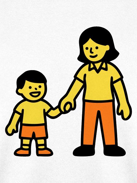 Erzieherin Kind Hand Logo