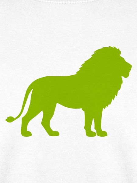 Löwe Silhouette Neon Grün