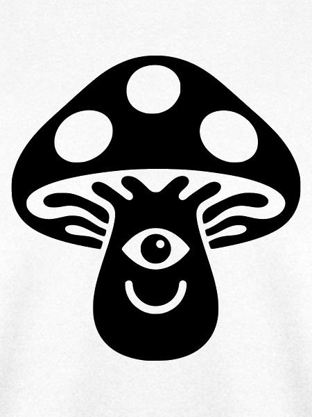 Psychedelischer Pilz mit Auge Motiv