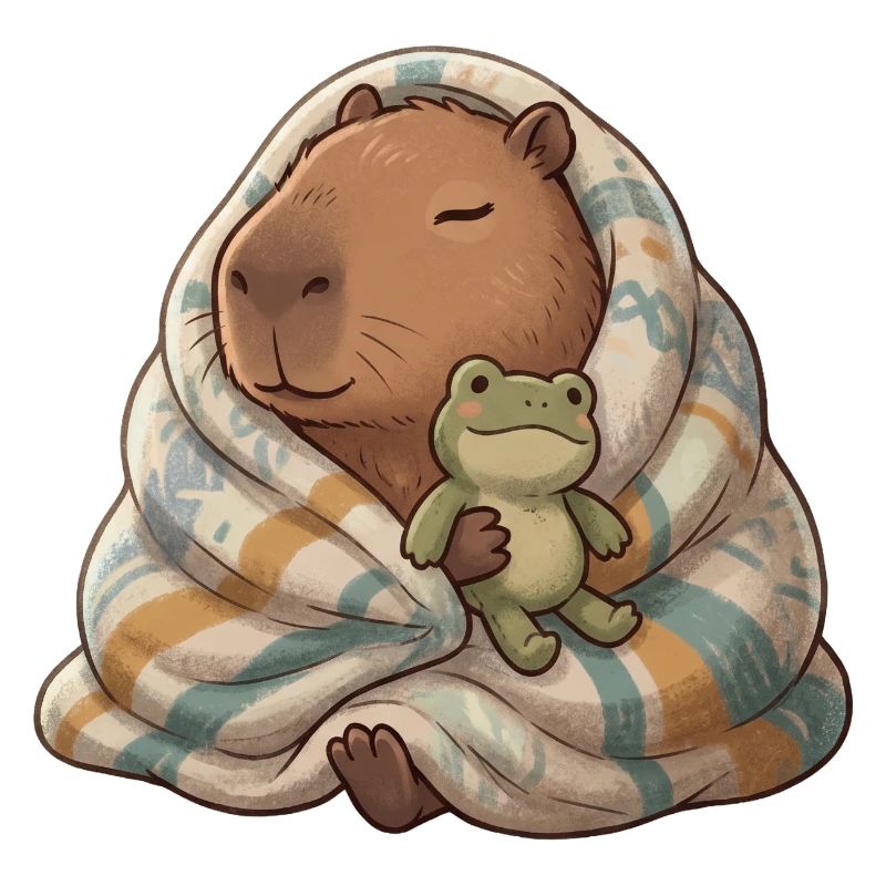 Kuscheltier Capybara mit Froschfreund