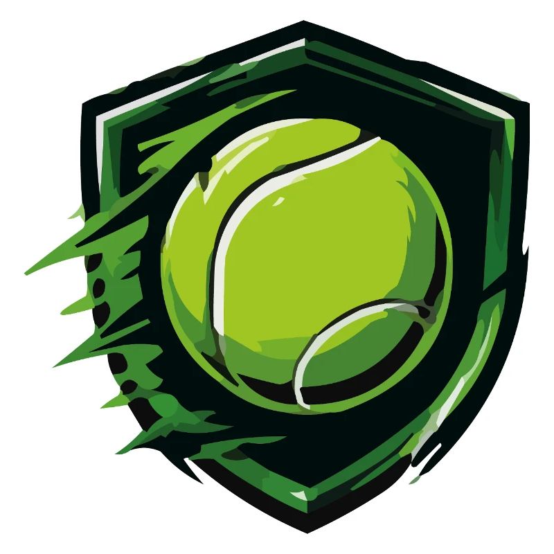 Tennis-Schild im Dynamik-Stil