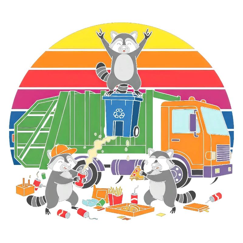 Recycling-Räuber im Regenbogen