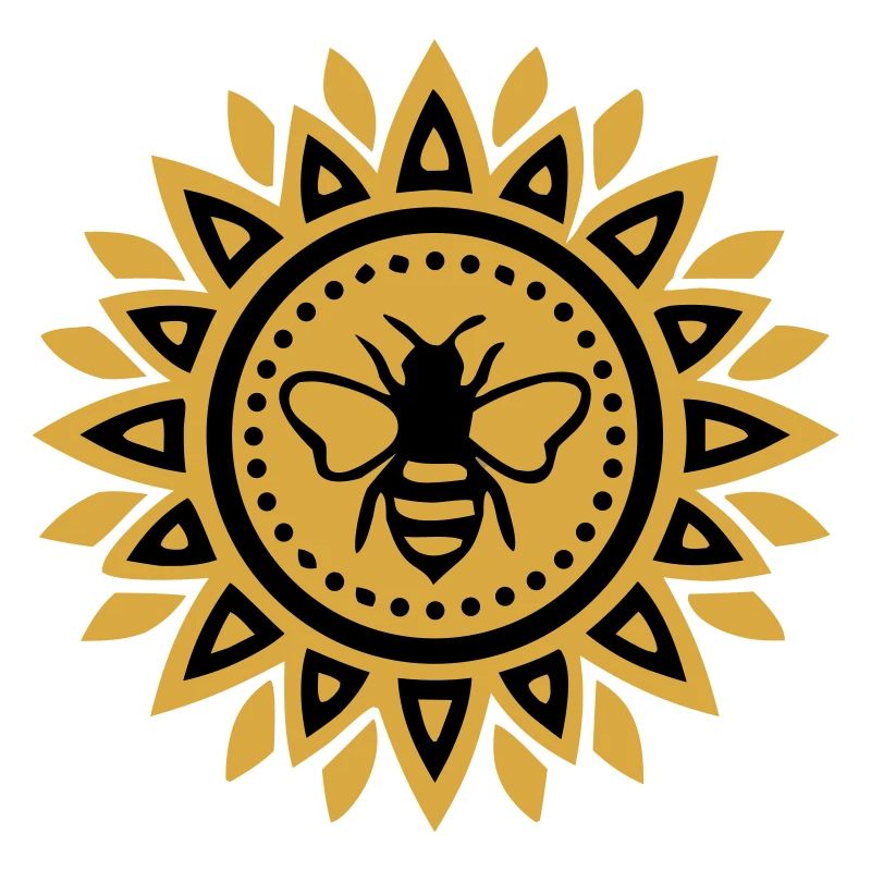 Mandala Bee Boho Yoga Beekeeping Bees