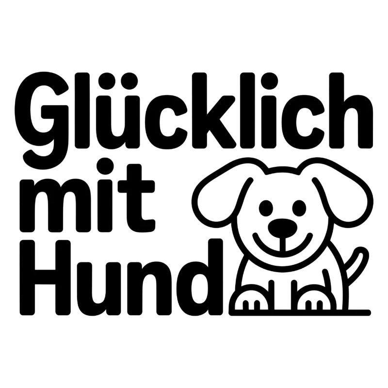 Glücklich mit Hund – Hundeliebe Design
