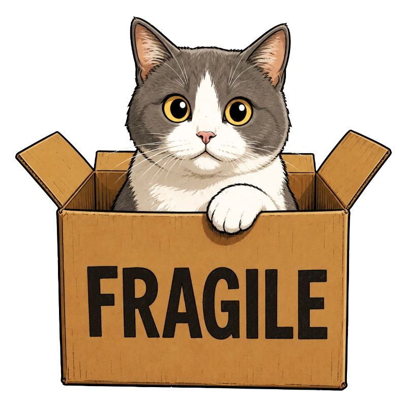 Katze im Karton