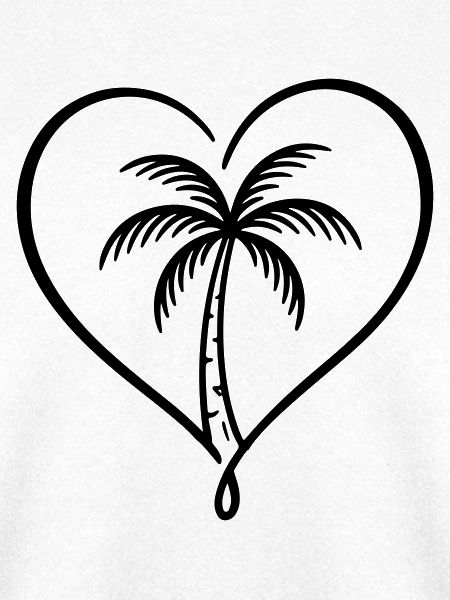 Palme Herz Liebe Urlaub