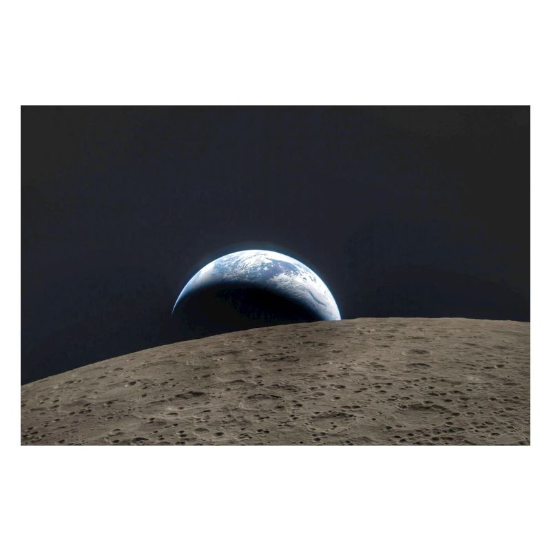 Terre sur la surface lunaire