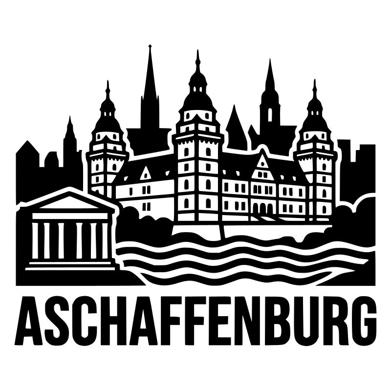 Aschaffenburg Silhouette Wahrzeichen