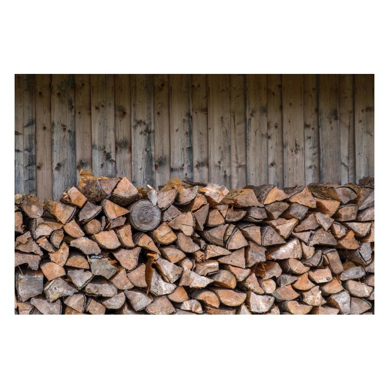 Rustikaler Holzstapel Naturlook - Poster