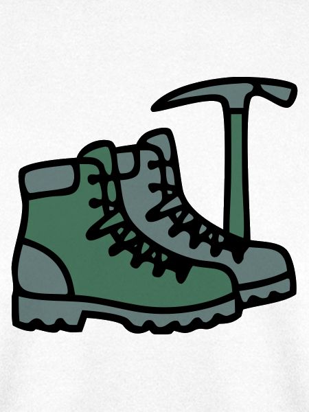 Wanderschuhe Eispickel Bergsteiger Alpen Wanderer