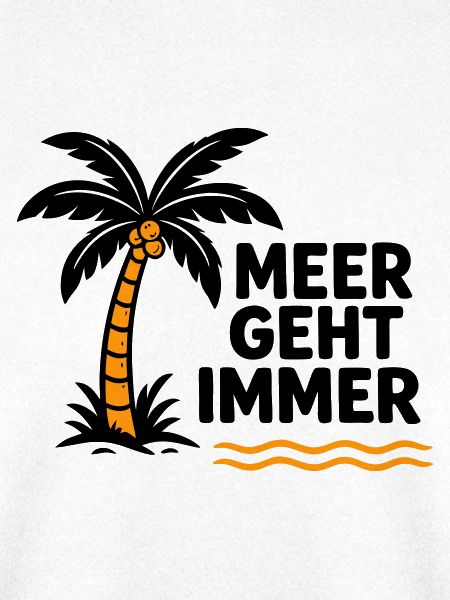 Orangen Palme am Meer