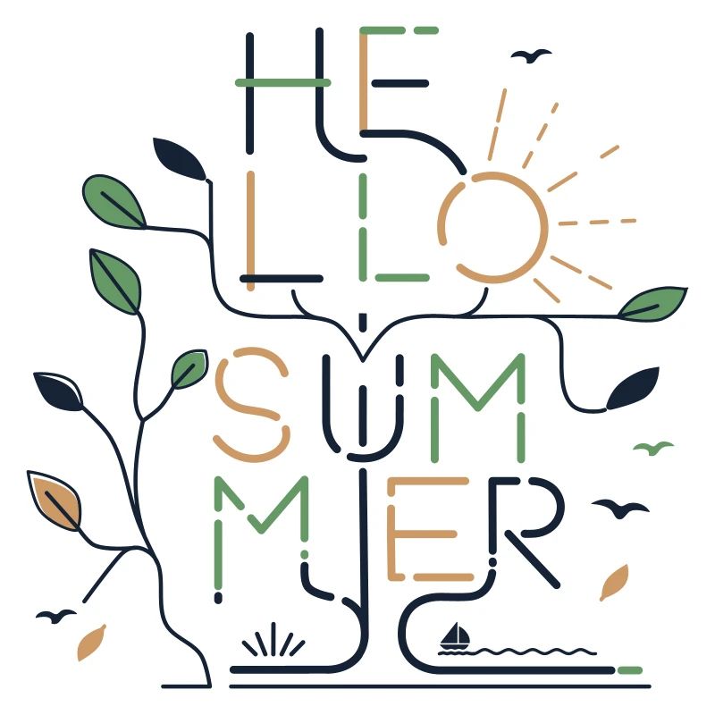 HELLO SUMMER VIBES – Minimale Monoline
