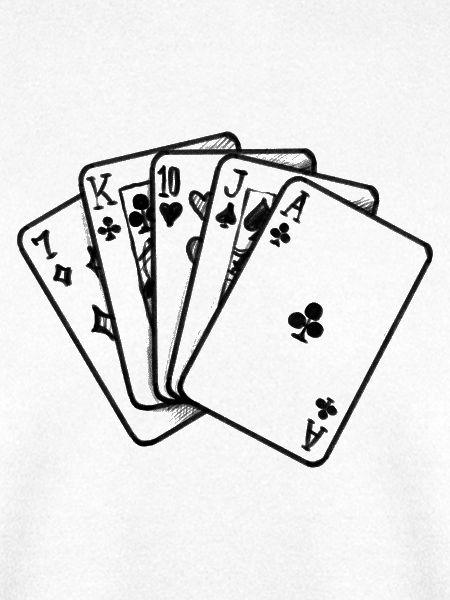 Spielkarten Casino Glücksspiel - lllustration