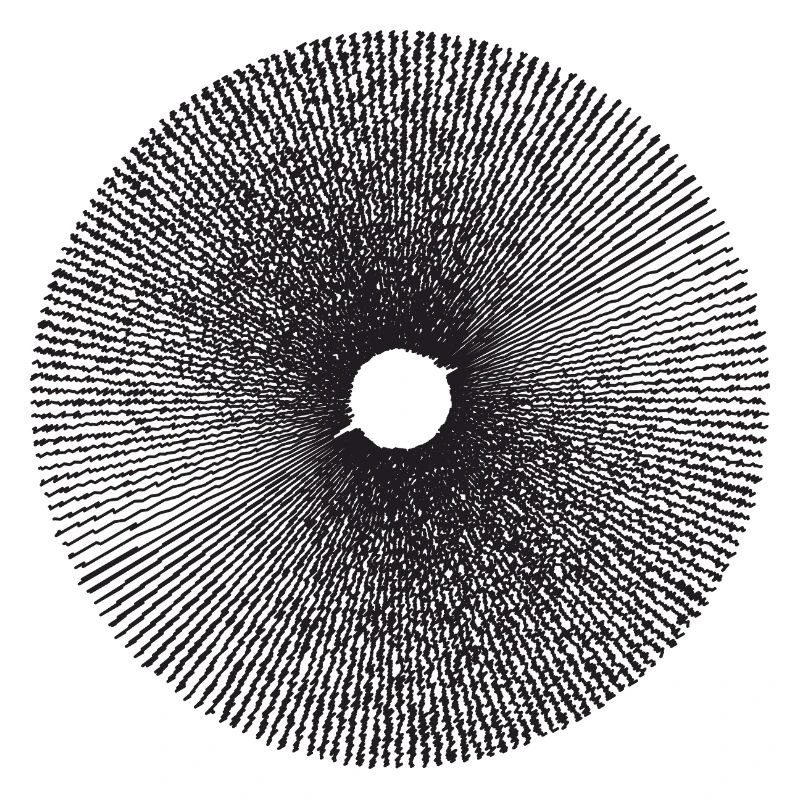 Radiales Sunburst-Ringmuster