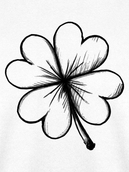 Kleeblatt Glück - Illustration