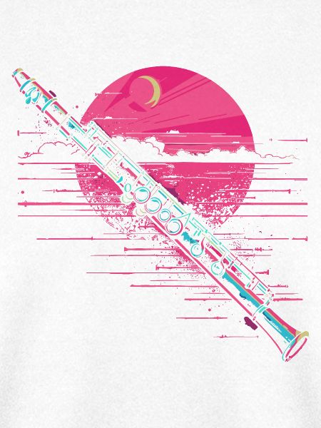 Flöte Grafik Vaporwave