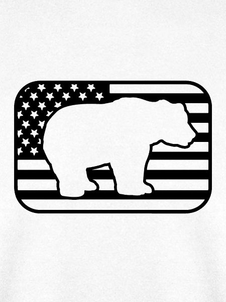 Bär Silhouette USA Flagge