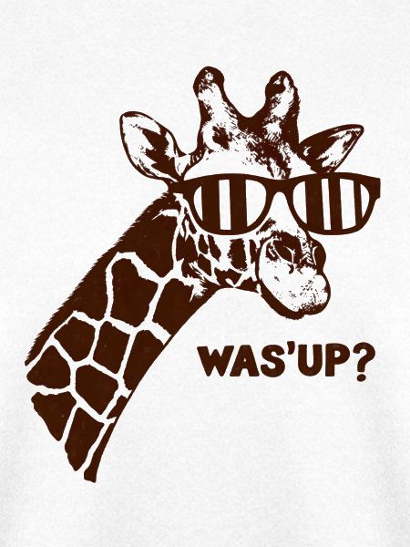Giraffen-Sonnenbrille war oben