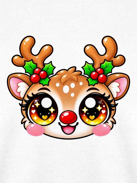 Kawaii-Hirsch leuchtende Stechpalme