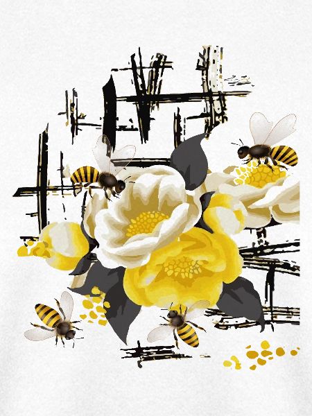 Blüten mit Bienen