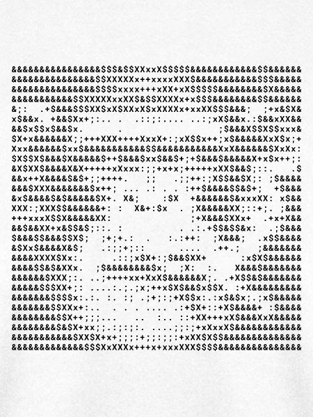 Smoking Chimp ASCII Kunstporträt