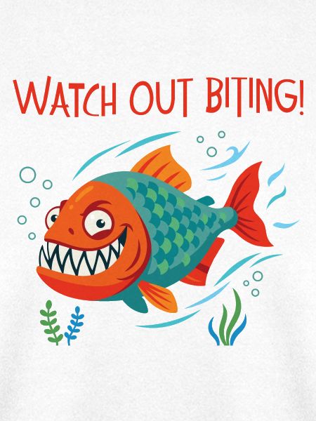 Piranha: Lächeln und Warnen...