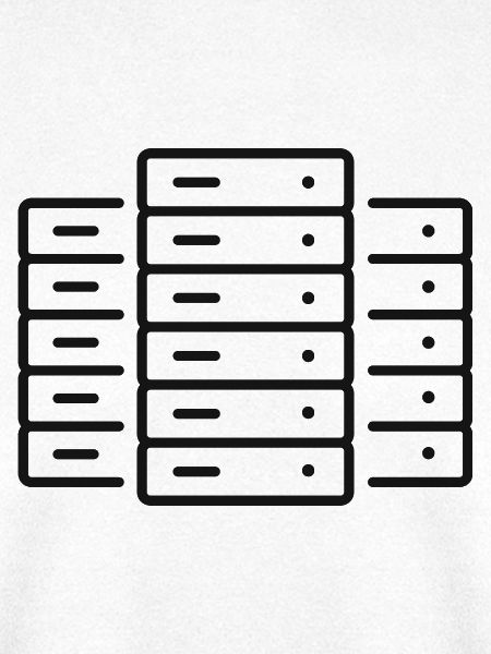 Rechenzentrum-Server-Zeilen-Symbol
