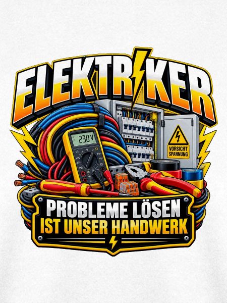Elektrohandwerker Motiv Kabelchaos Elektriker