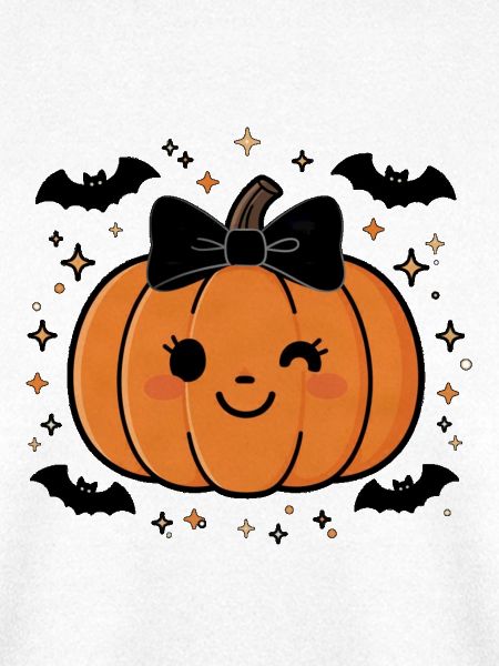 Cute Halloween Pumpkin Y2K Retro