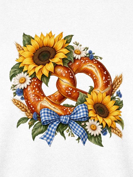 Brezel mit Sonnenblumen & Trachtenschleife