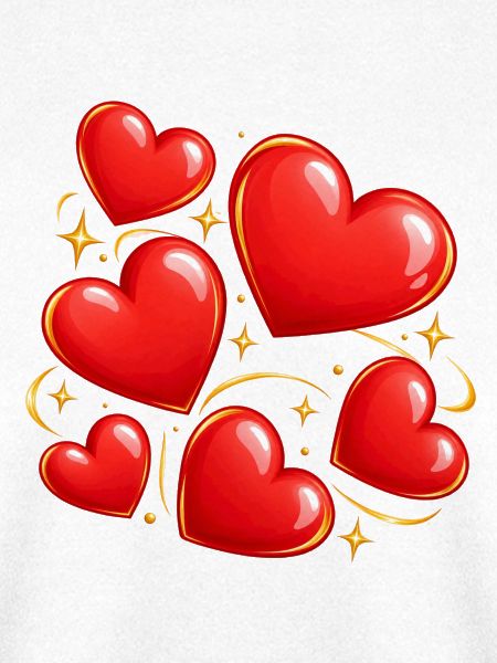 Glitzerherzen Liebe-Print