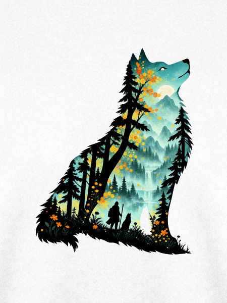 Waldwolf im Mondlicht