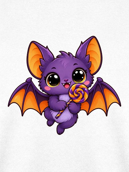 Gierige lila Fledermaus