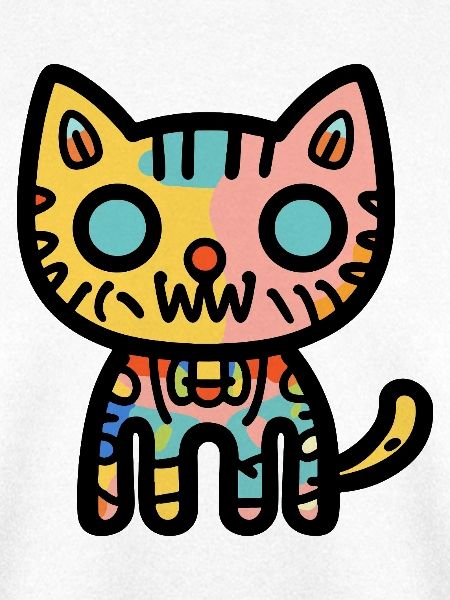 Halloween Zombie Katze Bunt