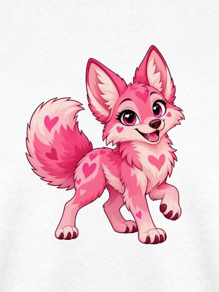 Kawaii Pink Coyote